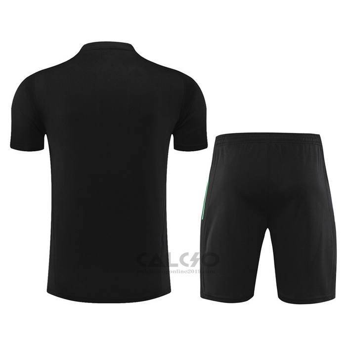 Tuta da Track Bayern Monaco Manica Corta 2023-2024 Nero - Pantaloncini